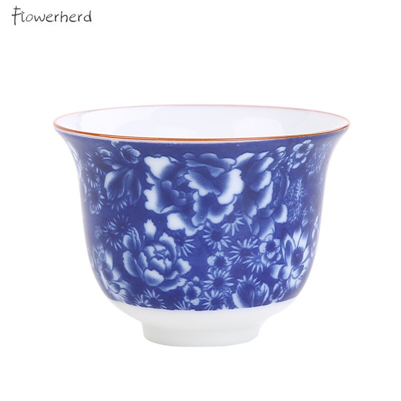 Taza de té de cerámica, juego de té de Kung Fu, taza de porcelana blanca, tazas de agua para el hogar y la Oficina