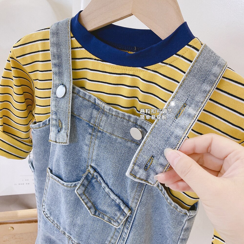 Kinderkleding Overalls Voor Kinderen Losse Jeans Jongens Leisure Broek Casual Baby Meisje Jumpsuits 1-6 Jaar oude Kinderen Broek