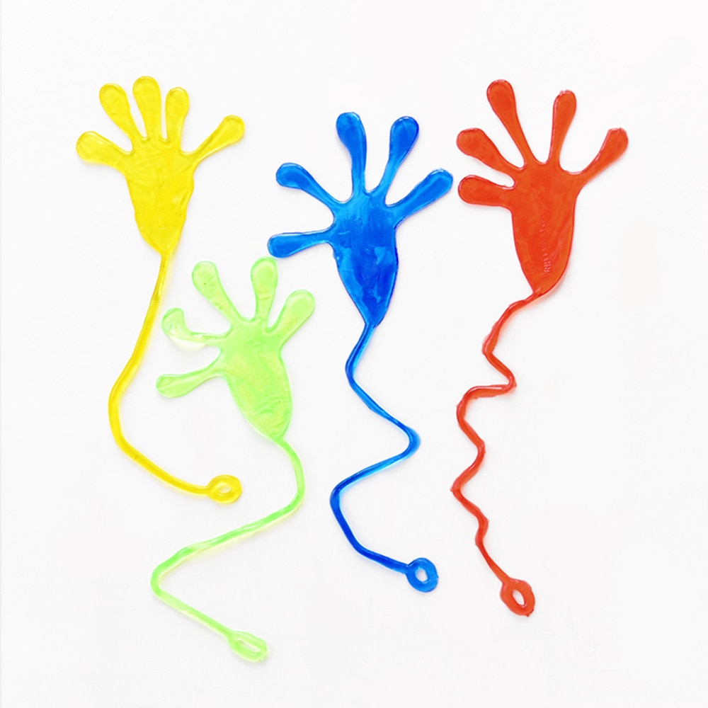 1pc Random Send Glitter Sticky Hands Toys Funny Gadgets Practical Jokes Squishy Party Prank Novelty Gags Toys for Children