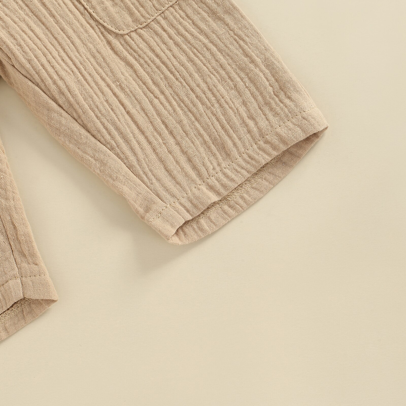 Crianças bebê meninas meninos macacão de cor sólida, gola quadrada sem mangas botão-para baixo suspender calças, marrom/caqui