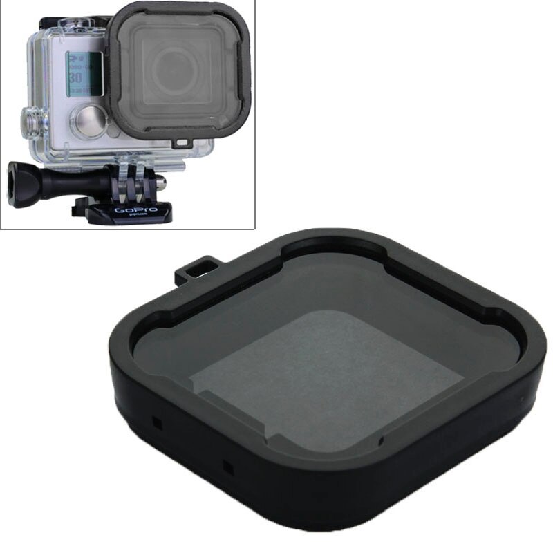 Voor HD Gopro Hero 3 + Polar Pro Aqua Kubus Snap-op Duik Behuizing Glas Filter: Grijs