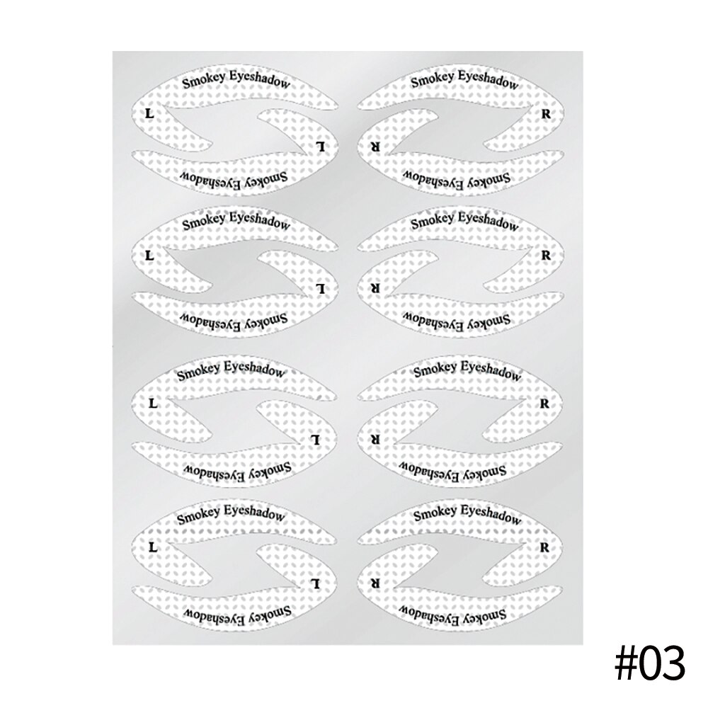 Non-woven Eye Makeup Stencils Eyeliner Template Shaping Tool Eyebrows Eye Shadow Makeup Template Tool Stickers Card Lazy Useful: 1PC 02