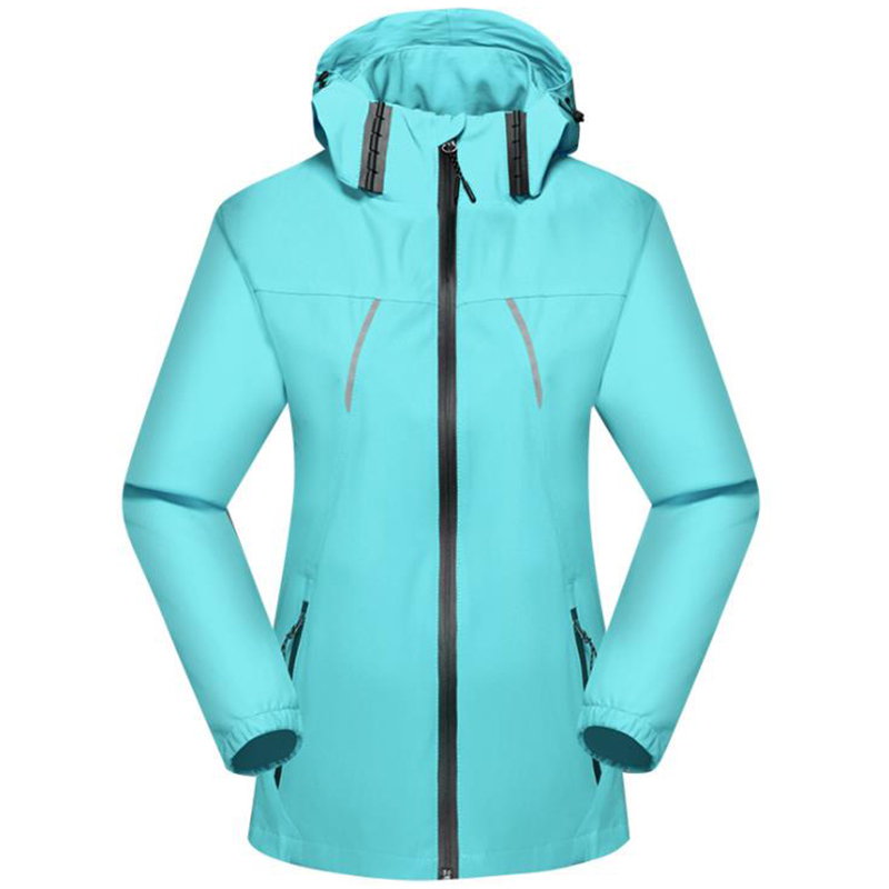 4xl miestä naiset ulkona vedenpitävä hengittävä ultrakevyt takki kevät syksy vaellus takki tuulenpitävä urheiluhuppari takki: Naiset siniset / 4xl