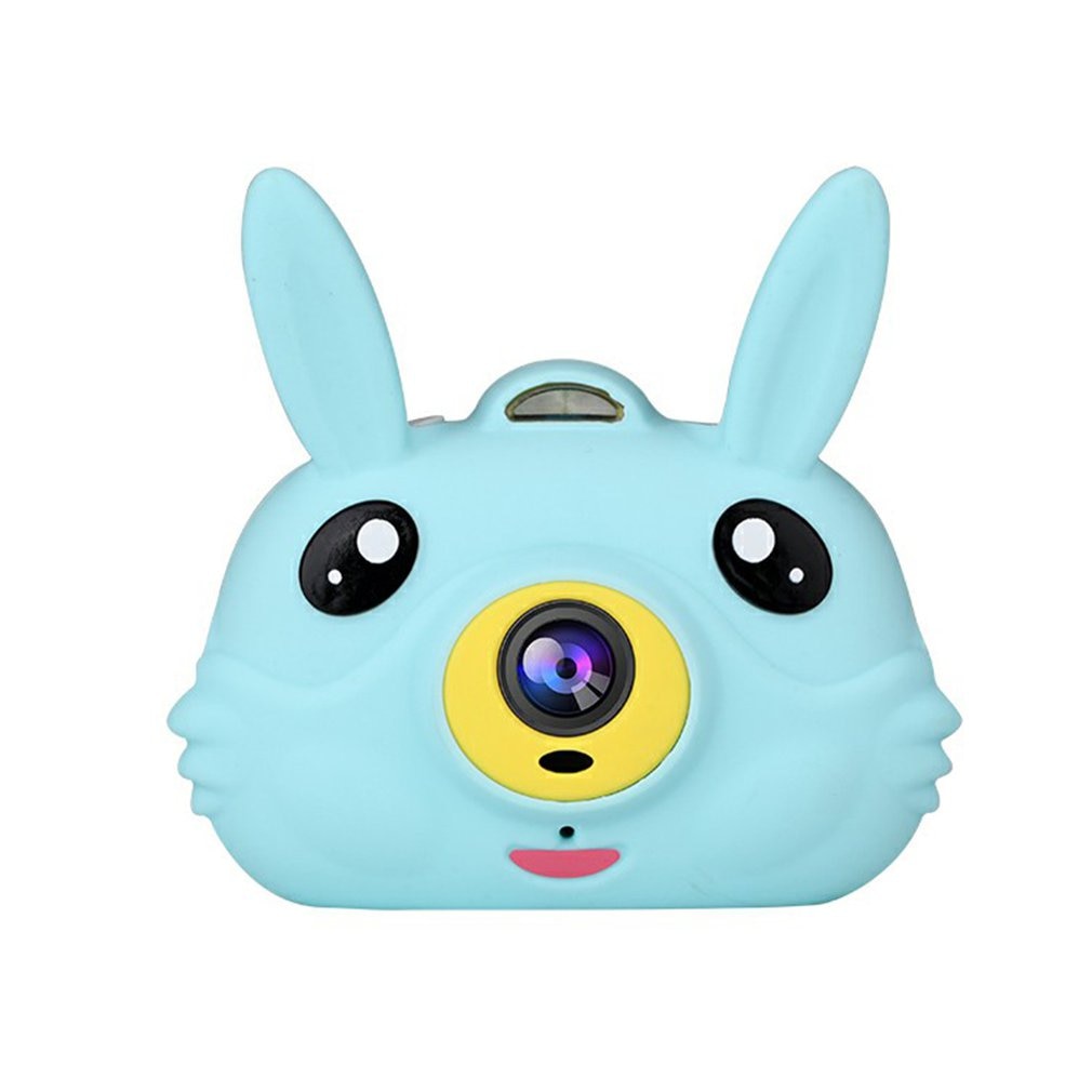 Children Mini Camera 2 Inch IPS HD Screen Kids Camera USB2.0 Digital Video Photo Camera For Kids Birthday with bag: Blue