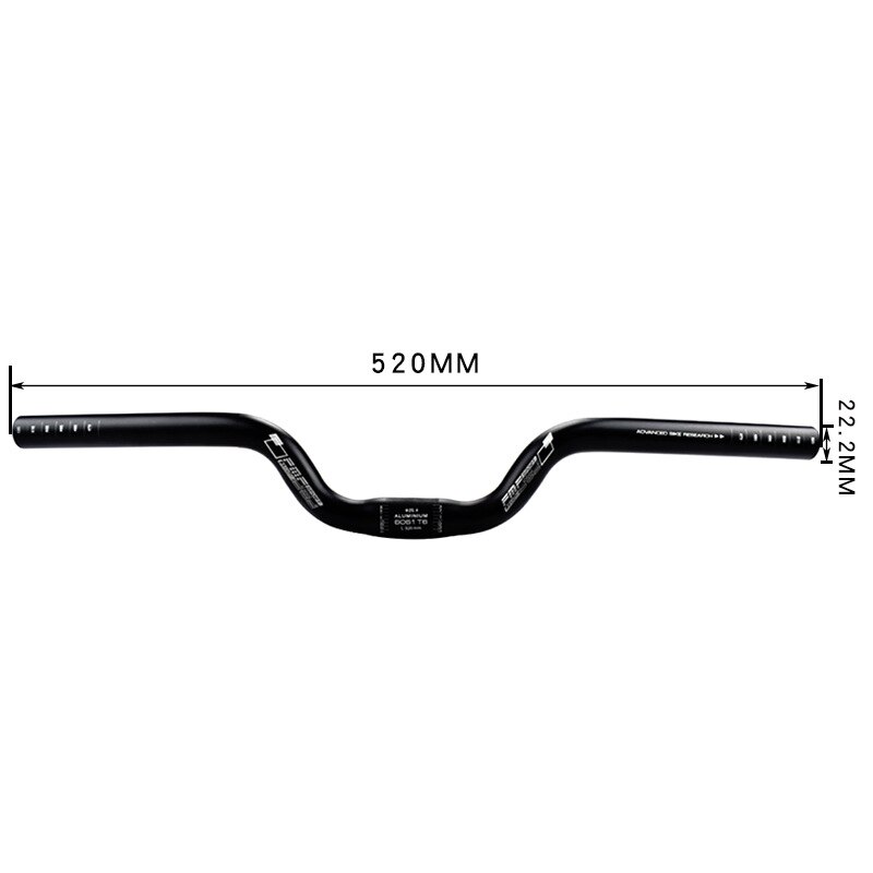 Guidon VTT En Alliage Aluminium Forme H (π) – Largeur 71 Cm, Noir, Neuf