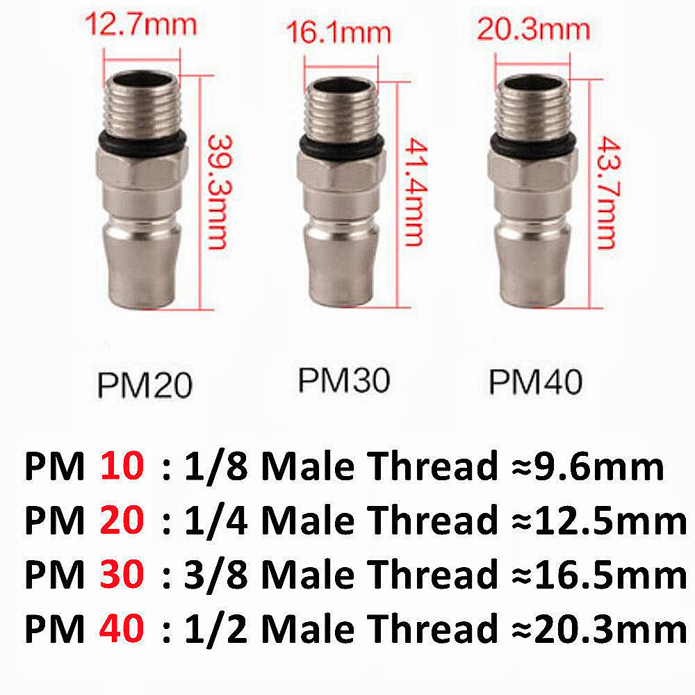 Pneumatic Fitting C Type Self-locking Quick Coupling Connector Coupler For Air Compressor SP PP SM PM SH PH SF PF 10 20 30 40: Brown / 3/4"