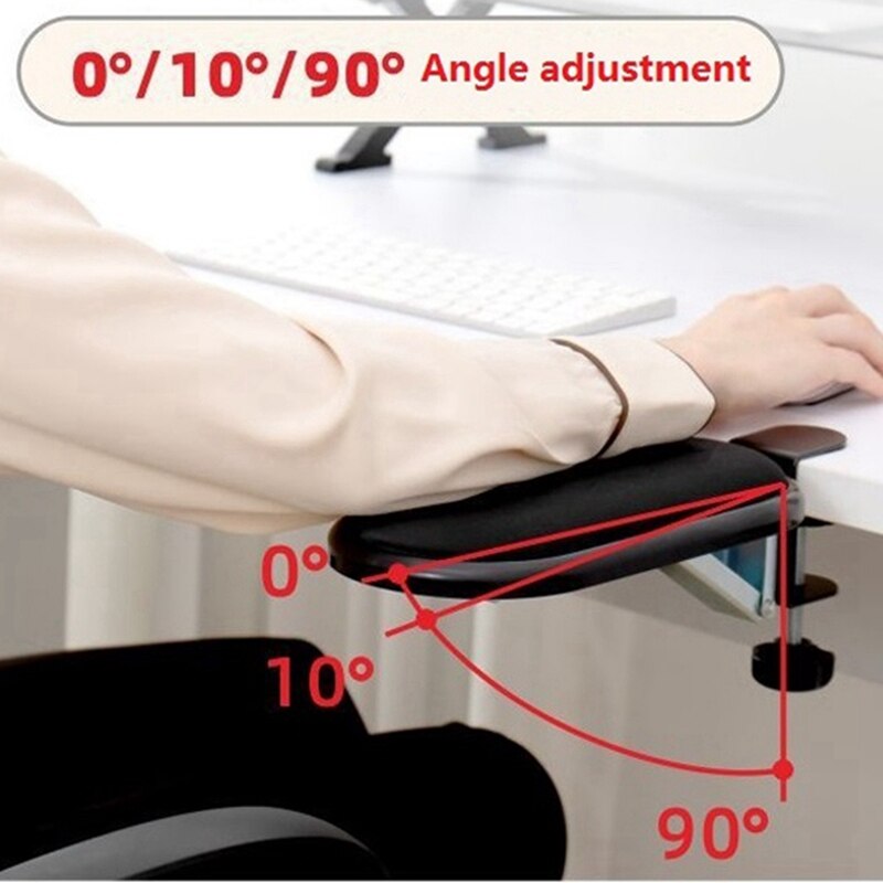 Computer Arm Rest For Desk,Folding Wrist Rest Support Adjustable Ergonomic Mouse Armrest EVA Pad Extender