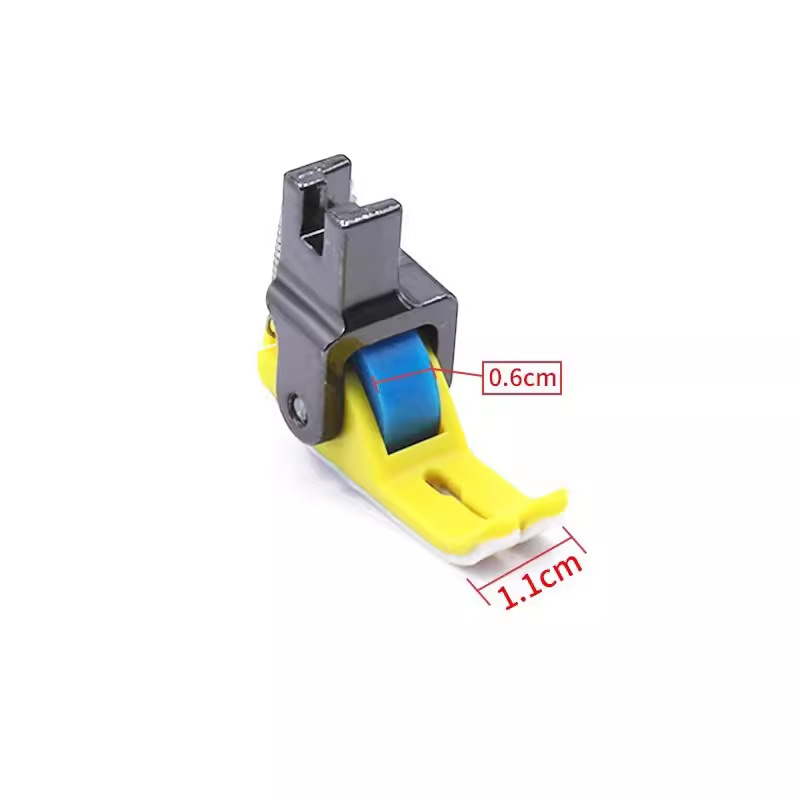 Calcador de rolo resistente ao desgaste de PTFE antirrugas para máquina de costura industrial, calcador universal de material grosso e fino