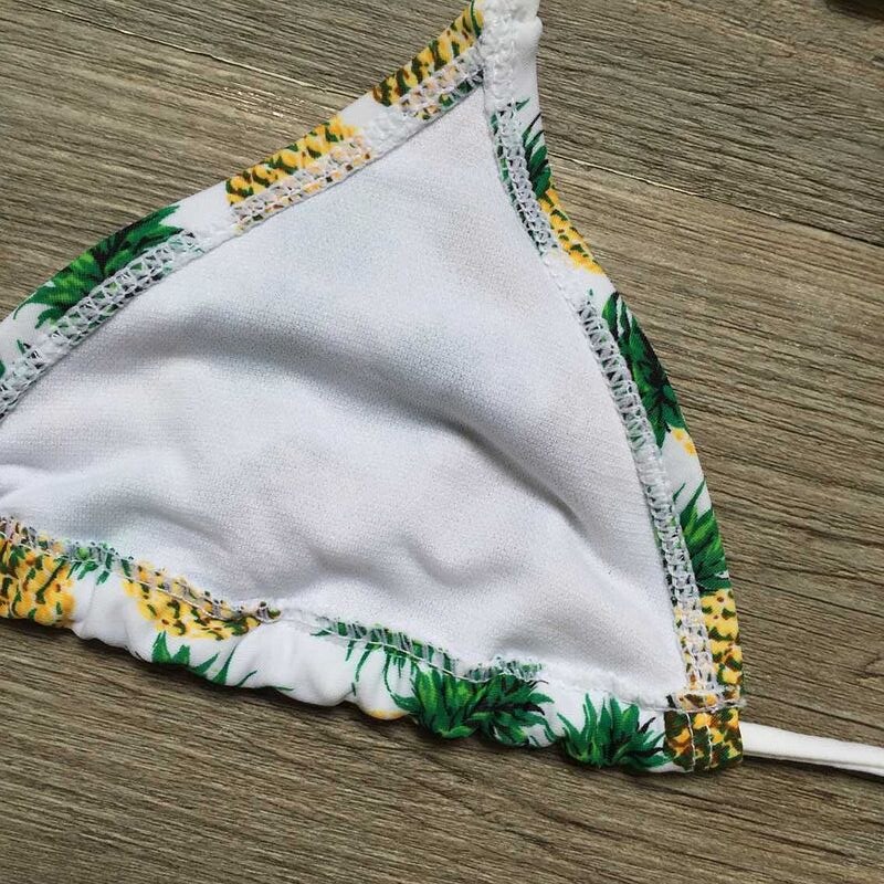 Ananasprint pige bandage bikinier 5-12 år børn badetøj strandtøj piger badedragt børn badedragt badedragt  a123