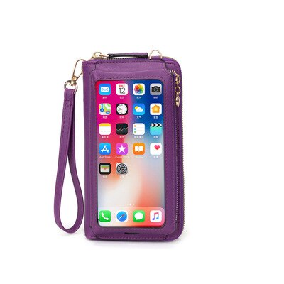 Rfid Women Phone Wallet: Purple