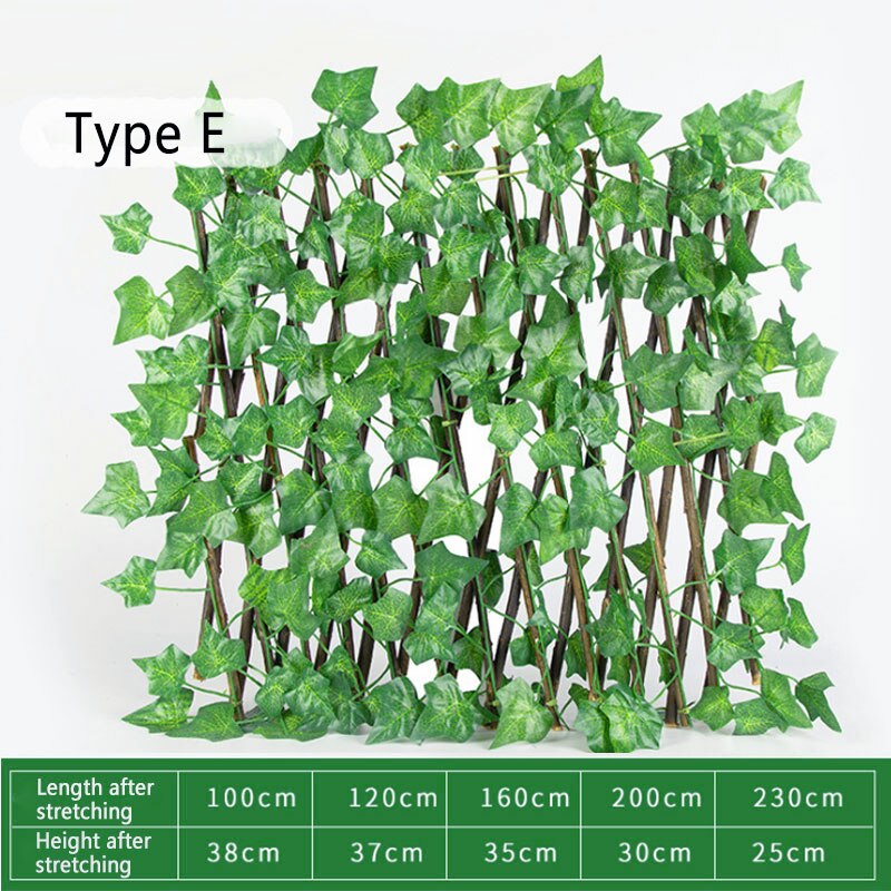 Retractable Fence Artificial Leaf Garden Buildings Expandable Faux Ivy Privacy Fence Rellis Decor Privacy Climbing Frame Decor: 05