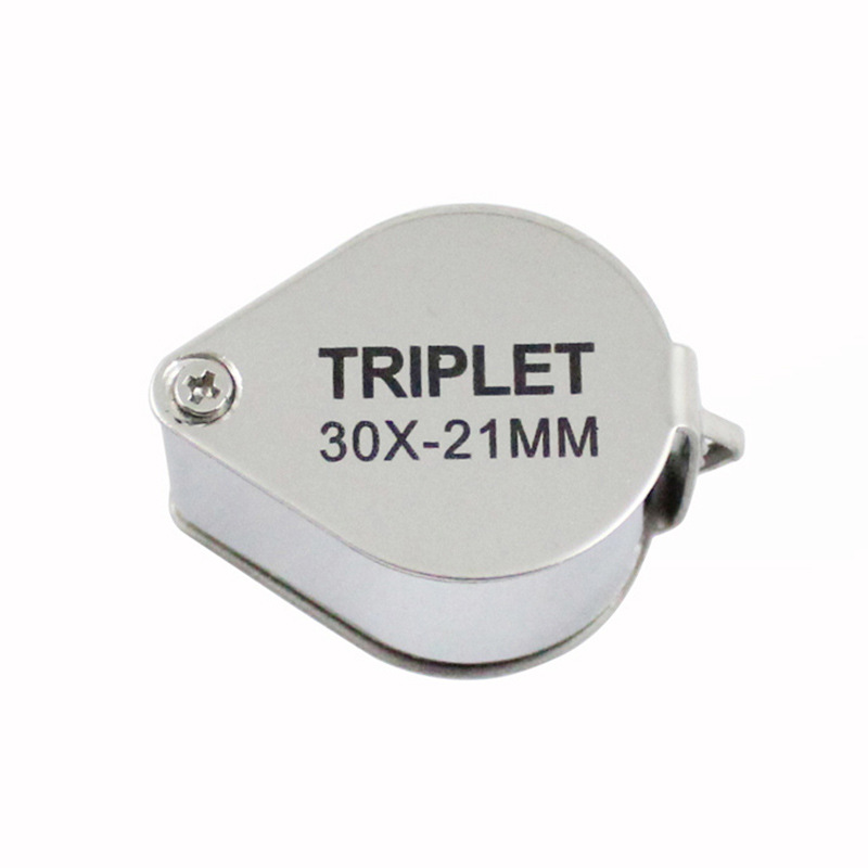 10x20x30x Sieraden Vergrootglas Pocket Opvouwbare Loep Vergrootglas Mini Diamond Lupa Lens Triplet Eye Glas Tool leesbril