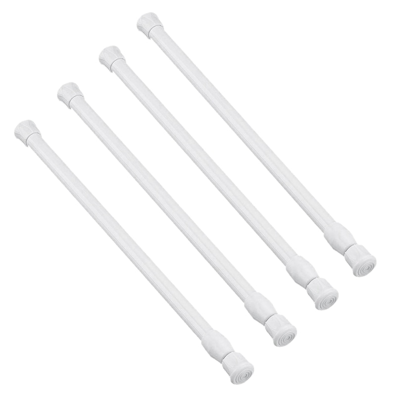 Stretching Rod 28-48 Inch Multi-Function Telescopic Rod, Curtain Spring Rod, for Kitchen Window Layer Hanging Bathroom 4PCS: Default Title