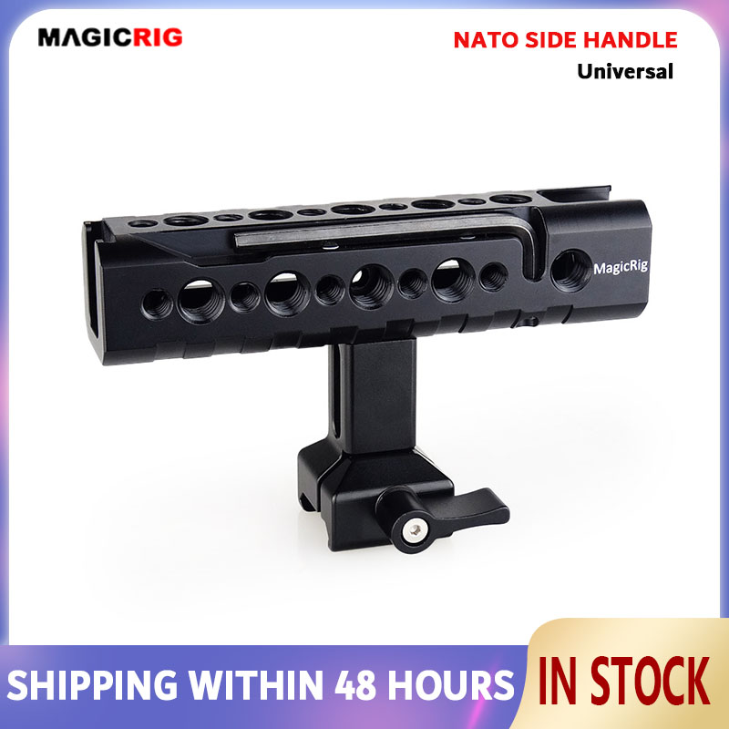 MAGICRIG impugnatura per formaggio NATO a sgancio rapido con due supporti per pattini freddi per DSLR Camera Cage videocamera Cage Rig