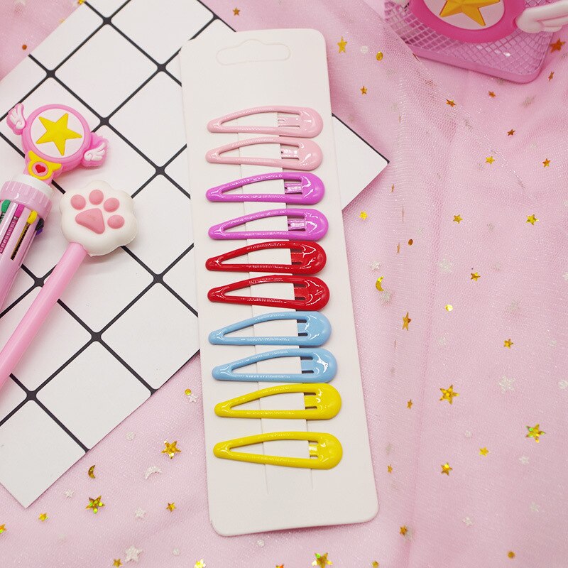 20 stk baby hårspænder til hårstyling tilbehør piger snap klip glitter stifter bb hårnål farve hårspænder til børn børn 5cm: 6