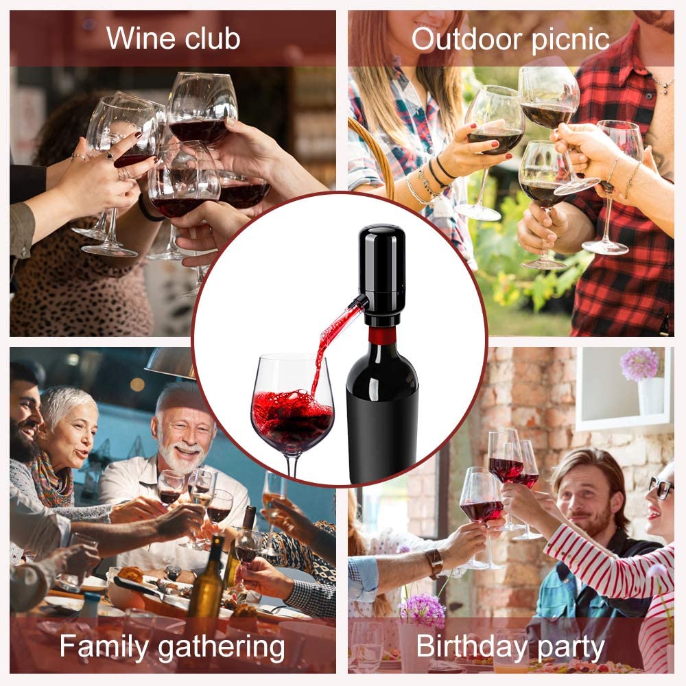 Electric Wine Aerator Decanter Automatic Wine Dispenser Quick Sobering Smart Wine Pump Pourer for Bar Kitchen Tools