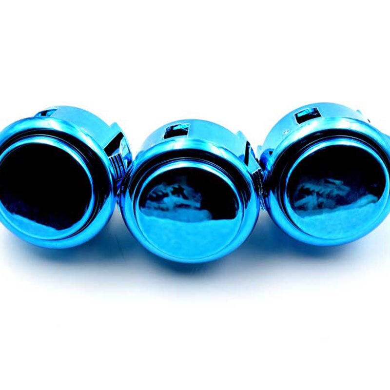 2 stuks sanwa obsj -30 metalen afwerking drukknop -in 30mm vervangende drukknop zilver goud voor arcadespel