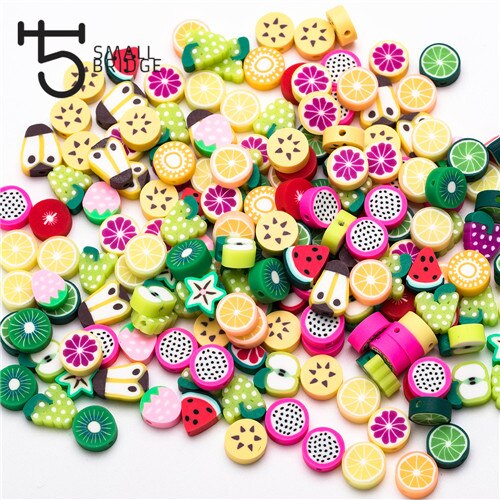 Kleurrijke Fruit Fimo Polymer Klei Kralen Sieraden Maken Armband Diy Accessoires voor Meisje Mix Losse Spacer Kralen C302: Default Title