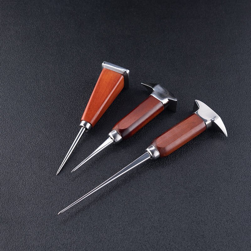 Japanese Ice Hammer Stainless Steel Three Pronged Ice Chipper With Wood Handle Ice Crushers for Cocktail Bartender Bar Tools