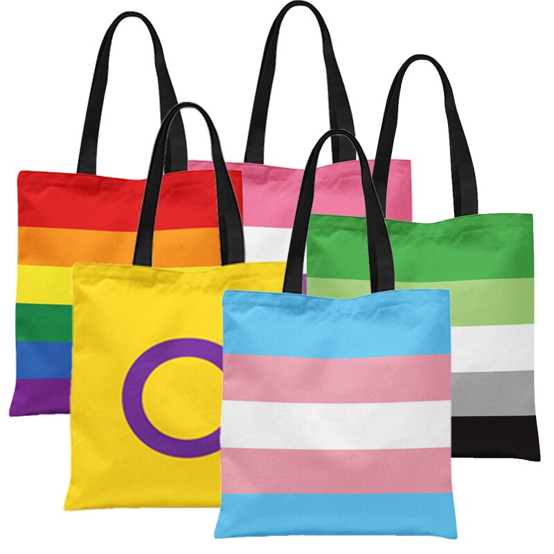 3D Druck Bunte Streifen Frauen Schulter Tasche Harajuku Einfache wiederverwendbar Reisetasche Für unisex