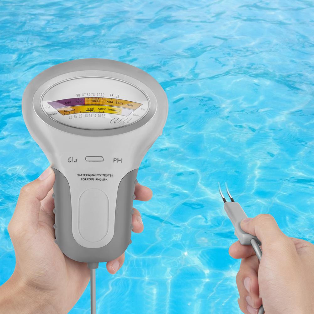 Water Tester Portable Digital Swimming Pool Water Tester Analyzer PH CL2 Meter Device Water Testing Products