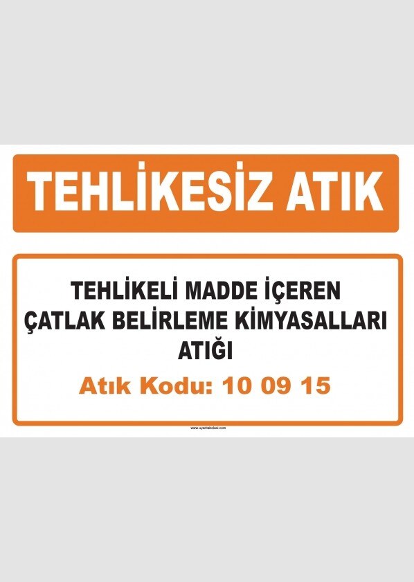 Ma 100915-Gevaarlijk Het Item Bevat crack Belirleme Chemicaliën Afval