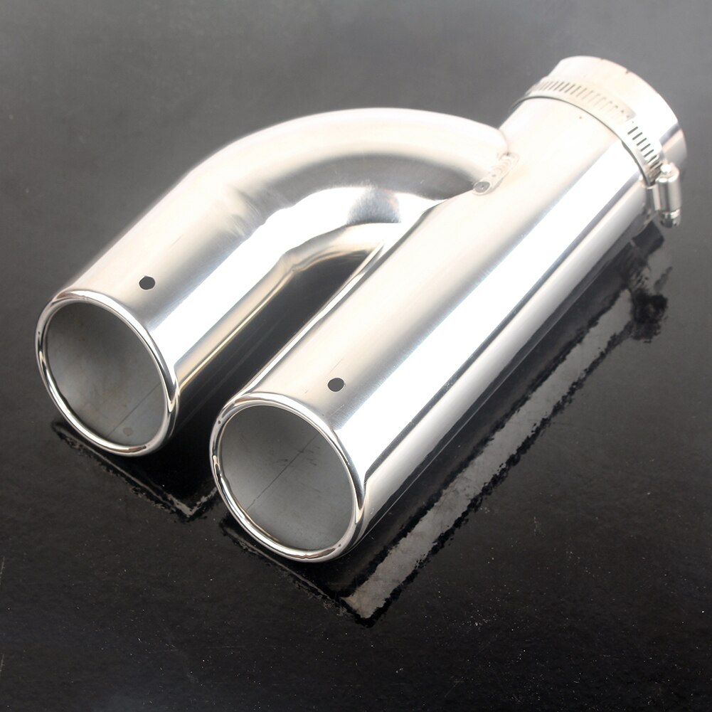 1pcs Double d'échappement silencieux embout de tuyau d'échappement pour Skoda Octavia 2007-