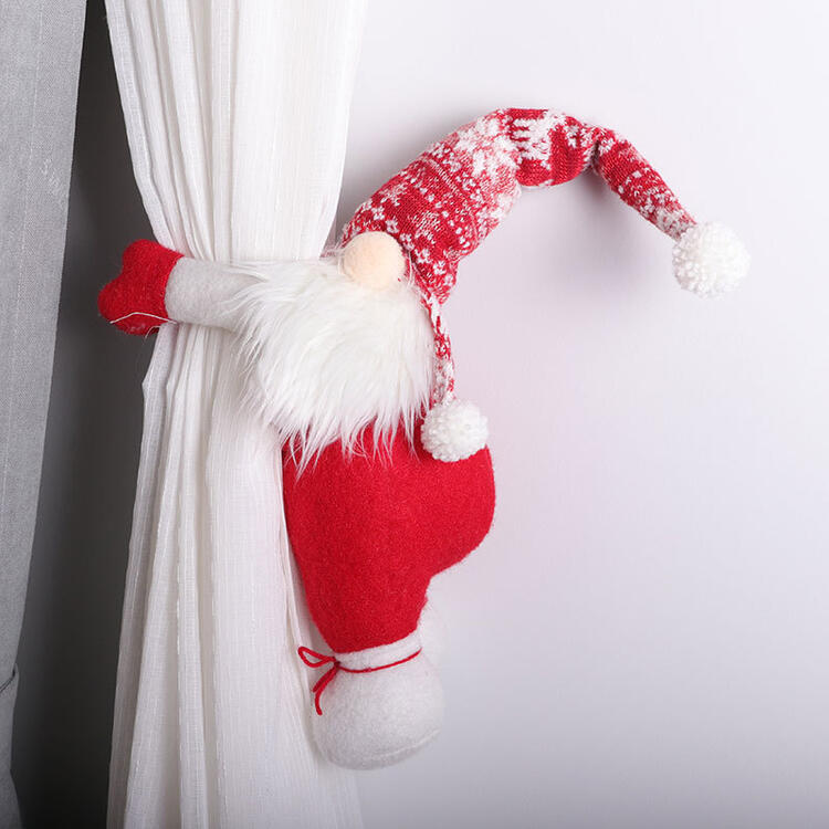 Weihnachten dekoration vorhang klett vorhang Schnalle Vorhang Dekorative Zubehör Santa Claus Weihnachten Vorhang Schnalle Clip: Weiß