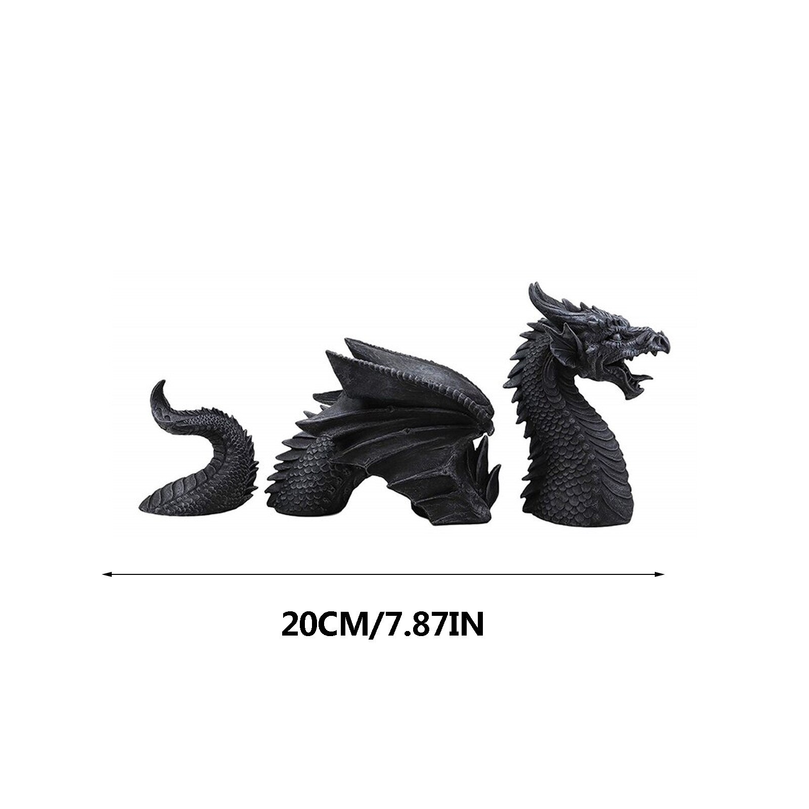 Dragon Gothic Garden Decor Statue The Dragon Of Falkenberg-castle Moat Lawn Decoration Accessories Exterieure