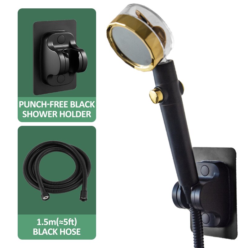 Douchekop Hoge Druk Stijl Groene Hoge Druk Draaien Douchekop Met Houder En Slang Propeller Douchekop eco