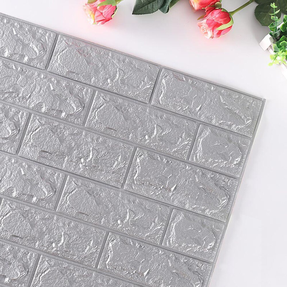 3D Wall Sticker Waterproof Self-adhesive Imitated Brick Wallpaper PE Foam Background For Living Room Kitchen TV Backdrop Decor: 19