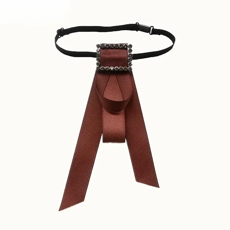 Retro Stof Strikje Strass Parel Kraag Pinnen voor Vrouwen Britse Stijl Handgemaakte Strik Stropdas Sieraden Accessoires: Blauw