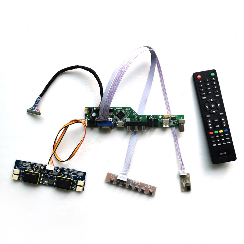 Fit M190A1/MT190AW01/MT190AW02 VGA+HDMI+Audio+USB+Remote PC desktop 1440*900 4-CCFL 19" LVDS 30-Pin screen controller board kit