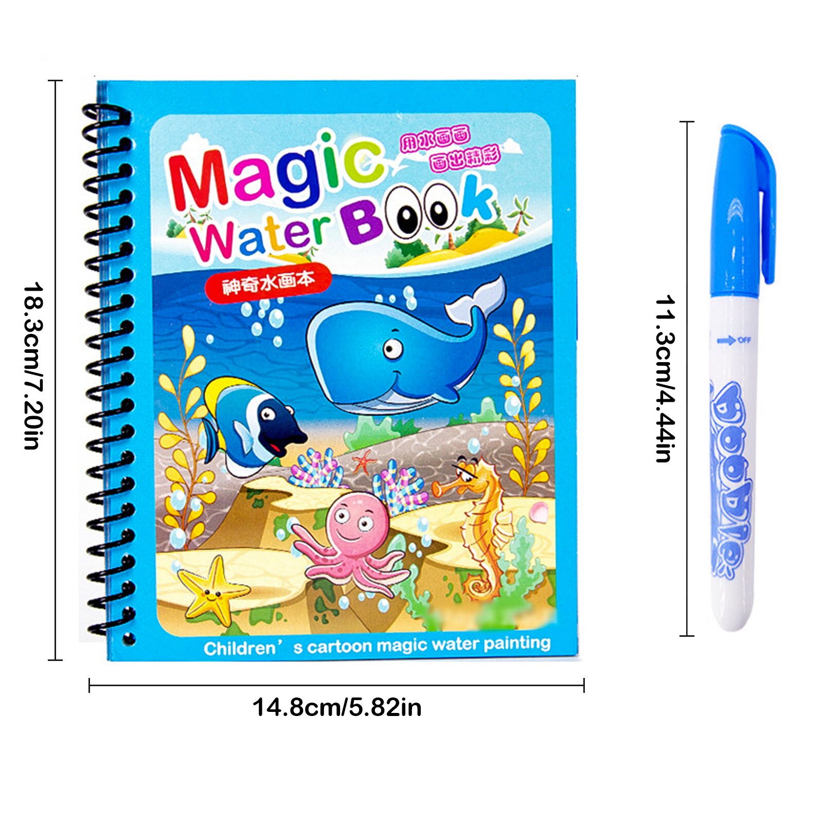 Magic Water Book Painting Brochure Watercolor Drawing Toy Montessori Educational games for Children&#39;s Toddler Toys Coloring Book