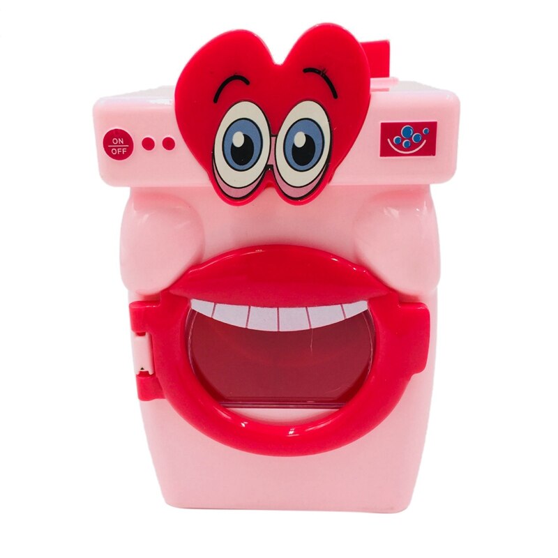 Machine à laver à grande bouche, jouet de dessin animé, maison de jeu pour enfants: Red