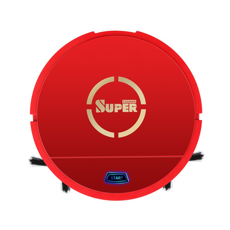 Robot Vacuum Cleaner Robot mop cordless vacuum cleaner Fully Automatic USB Charging wireless Portable vacuum cleaner robot: Red
