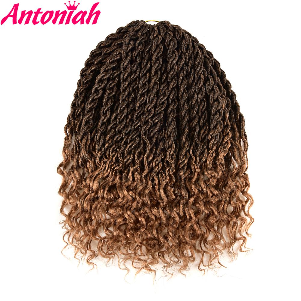 ANTONIAH HAIR 1b/2718inch Goddess Faux Locs Crochet Hair Extensions Synthetic Crochet Braids Dread Locs Curly Hair Braiding Hair