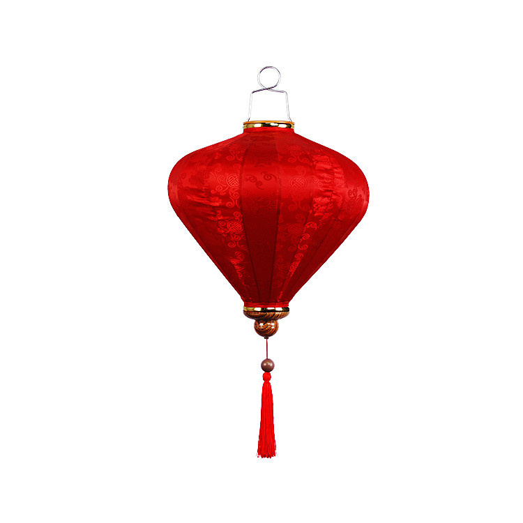 Lanterne chinoise rétro imperméable en diamant pour nouvel an, lanterne d&#39;extérieur pour balcon, Vietnam: Red