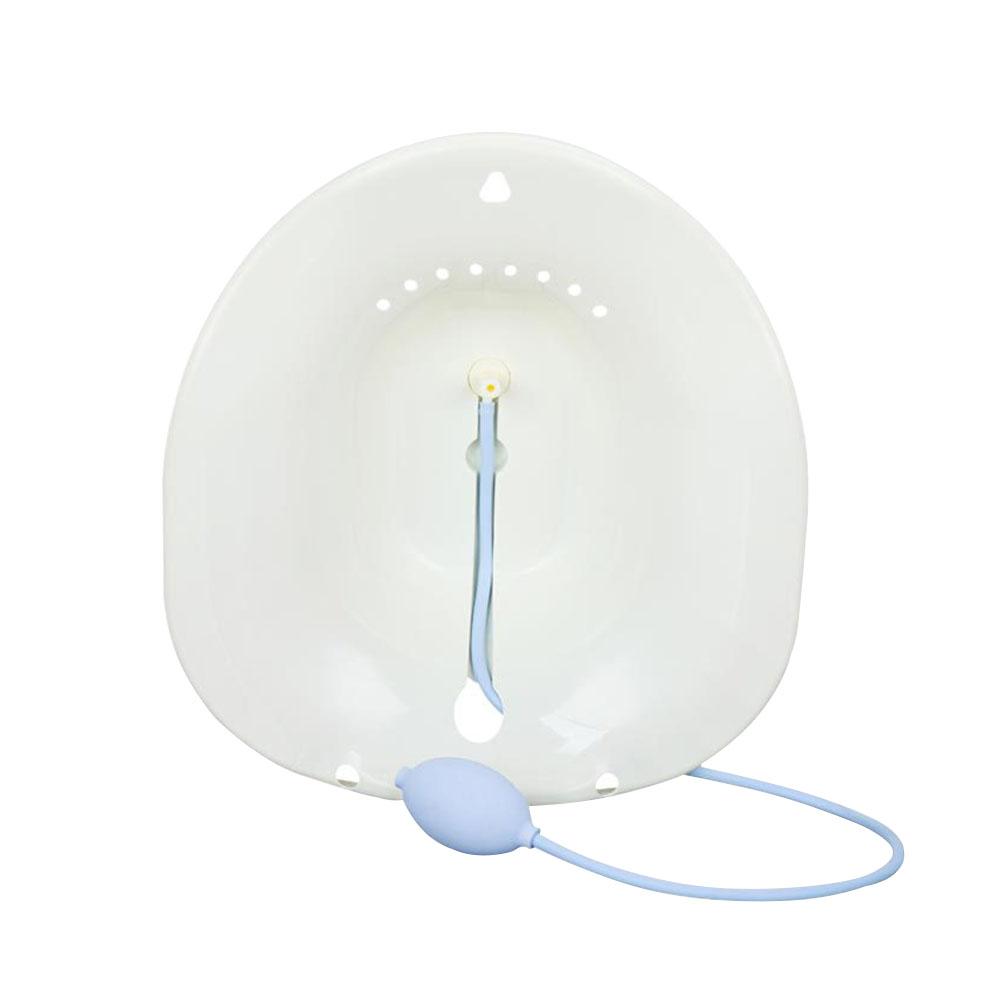 Bidé portátil Sitz, bañera, bebé recién nacido, Kit de lavabo de enfermería, pulverizador de lavabo de lavado de hemorroides posparto en el inodoro: Blanco