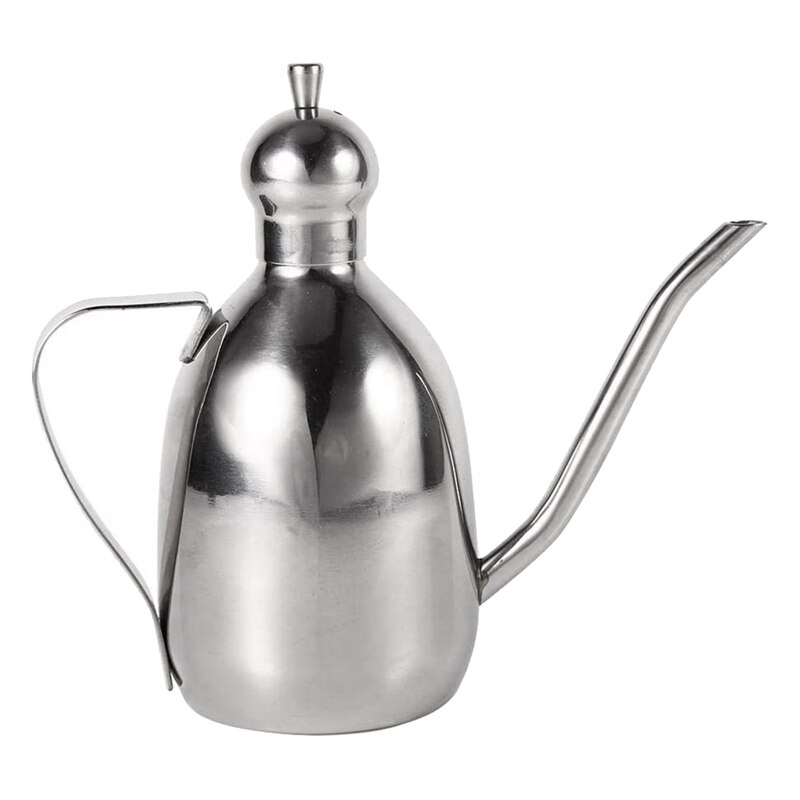 Olive Oil Dispenser, Stainless Steel Oil/Vinegar Pot/Olive Oil Bottle/Olive Oil Can Storage Container(350Ml): Default Title