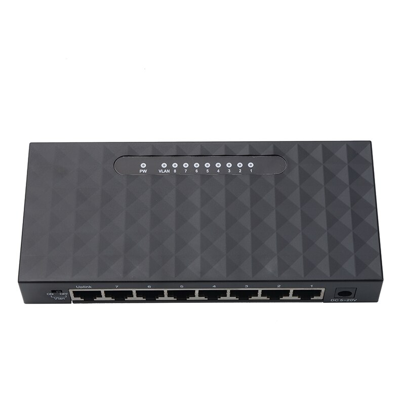 Kebidumei 8 Porte Switch di Rete Ethernet 10/100/1000 Mbps RJ45 Gigabit Switch Hub Supporto di Base Completa Mezza duplex Spina di UE
