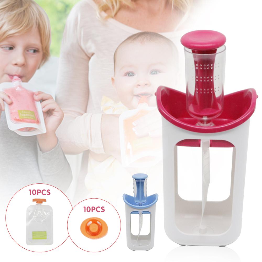 Babyvoeding Squeeze Station Distributeur Organizor Opslag Containers Set Fruit Puree Verpakkingsmachine Babyvoeding Maker