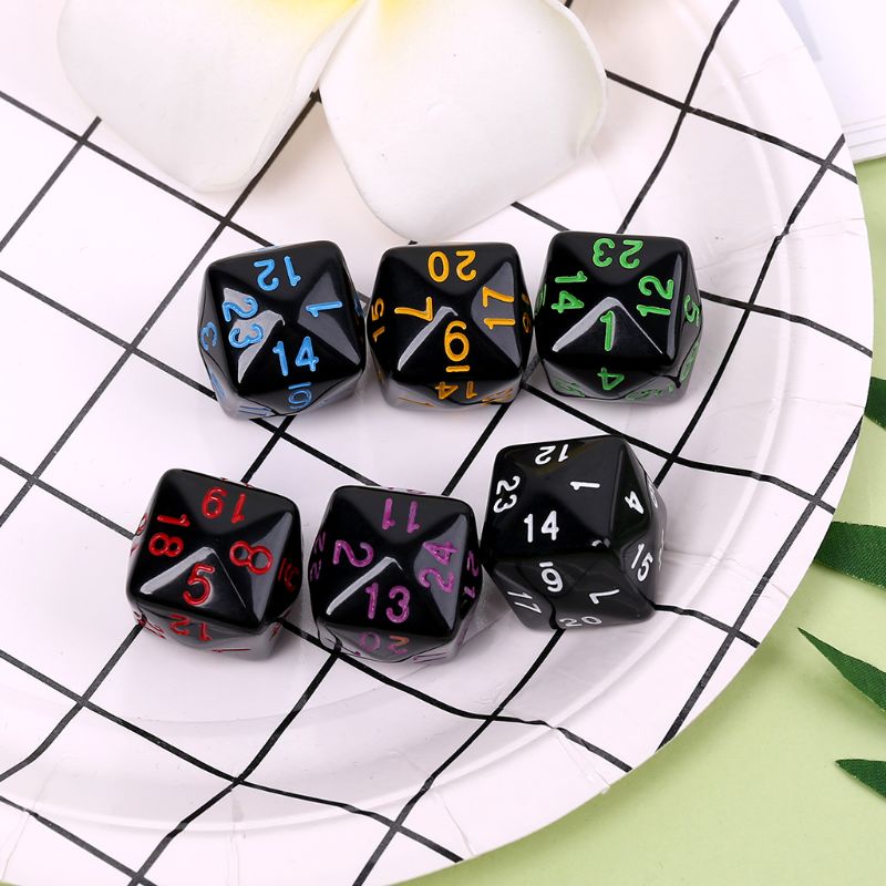 6 stk/sæt spil terninger 6 -sidet  d6 24 point bordspil desktop polyhedral til dungeon d&d drage spil fest sjov leg d