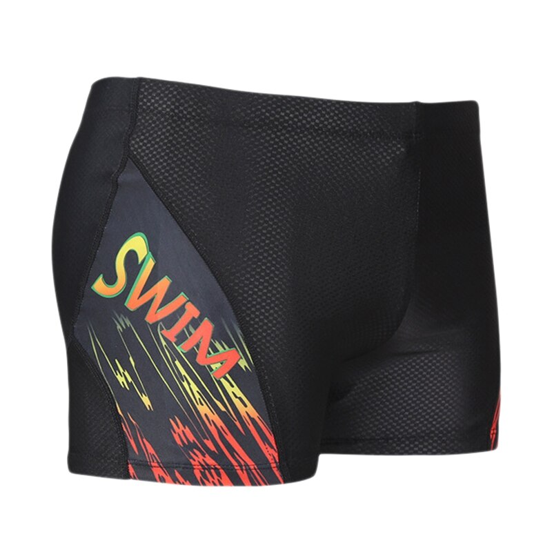 Heren Badmode Badpak Boxer Shorts Strand Shorts Wearable Sneldrogende Badmode Zwart Met Rode 5Xl-Code