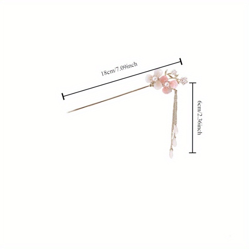 Accesorio para el cabello de estilo chino romántico, joyería de aleación, aguja para el cabello para mujer, adecuado para uso diario, , horquilla de para niñas, 1 ud.