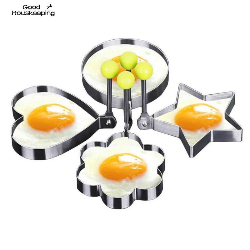 5 Estilo de acero inoxidable huevo frito Shaper molde para tortillas decoración freír huevos cocinar tortitas herramientas cocina accesorios herramientas