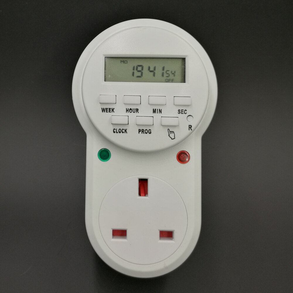Home Security 220 V AC Mains Plug Digitale Timer Tijd Klok