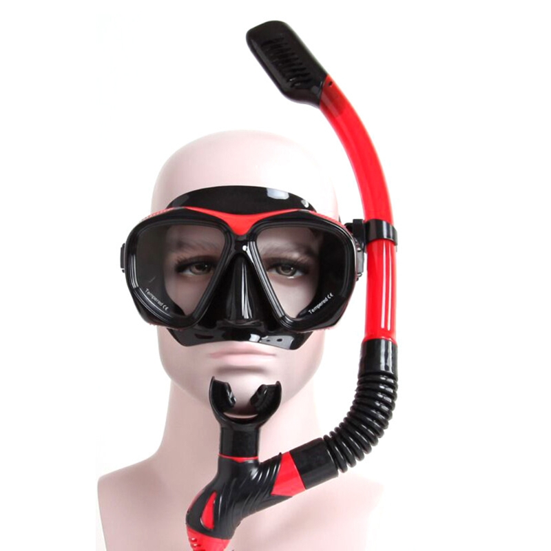 Scuba Diving Mask Snorkel Set For Adults Tempered Glass Professional Panoramic Snorkeling Gear - View #6