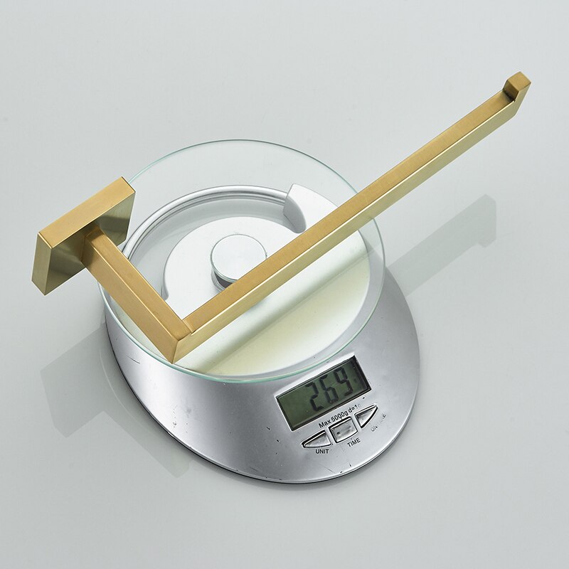 Set di accessori per il bagno in oro spazzolato appendiabiti portasciugamani portasciugamani Bar scaffale porta carta velina accessori per il bagno