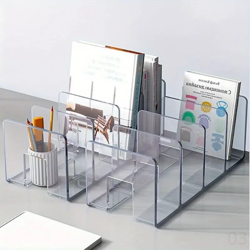 Durchsichtige Tasche, Aufbewahrungsregal, Trennwand, Acryl, Schrank-Abschluss-Trennwand, Geldbörse, Handtasche, Aufbewahrungsregal, Handtasche, Bücher, Organizer, 4 Gitter,